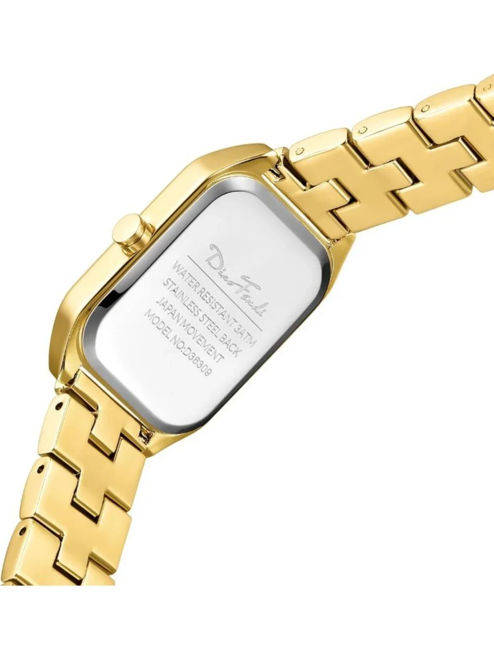 Elegant Petite Gold Dress Watch for Women - Waterproof Stainless Steel Bracelet